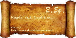 Ragányi Szabina névjegykártya